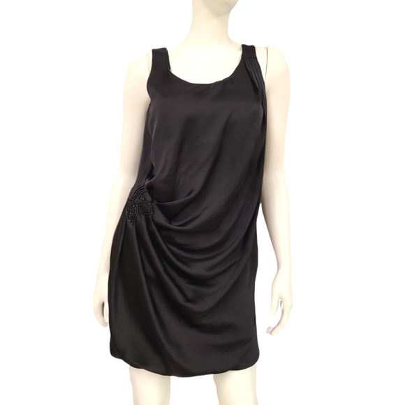 H&M Dresses & Skirts - H&M Black Satine Drape Dress size 6